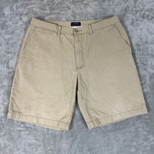 Polo Ralph Lauren Shorts Mens 36 Khaki Chino Flat Front Classic Cotton Twill